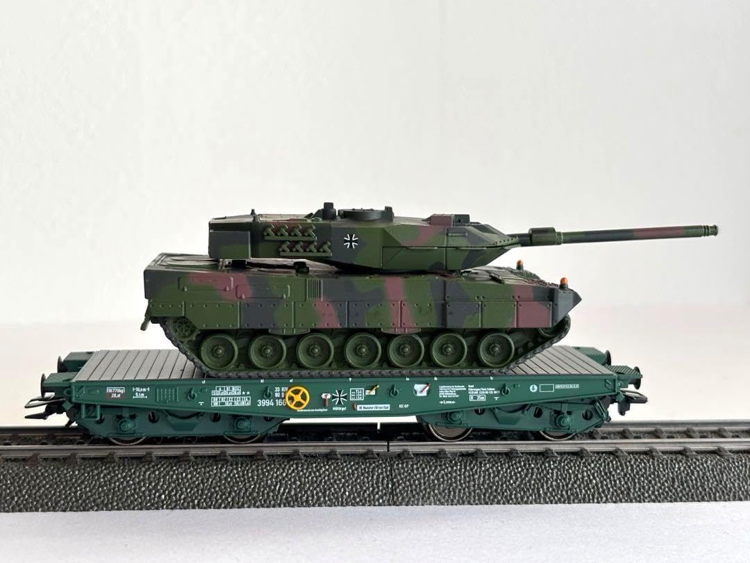 わんだほい 新品 メルクリン レオパルド 2A6 戦車 運搬車 2両セット
