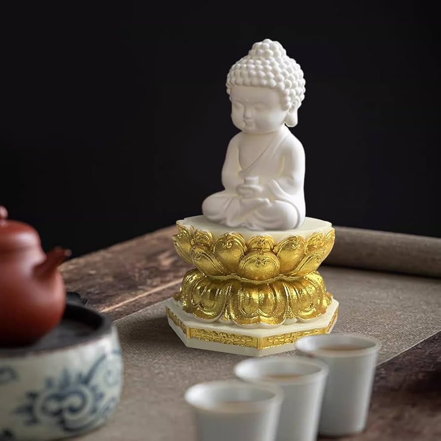 Amazon｜YUYAKESHI 仏像用 丸型 蓮華型 ココヤシの果実 台 供物 台座