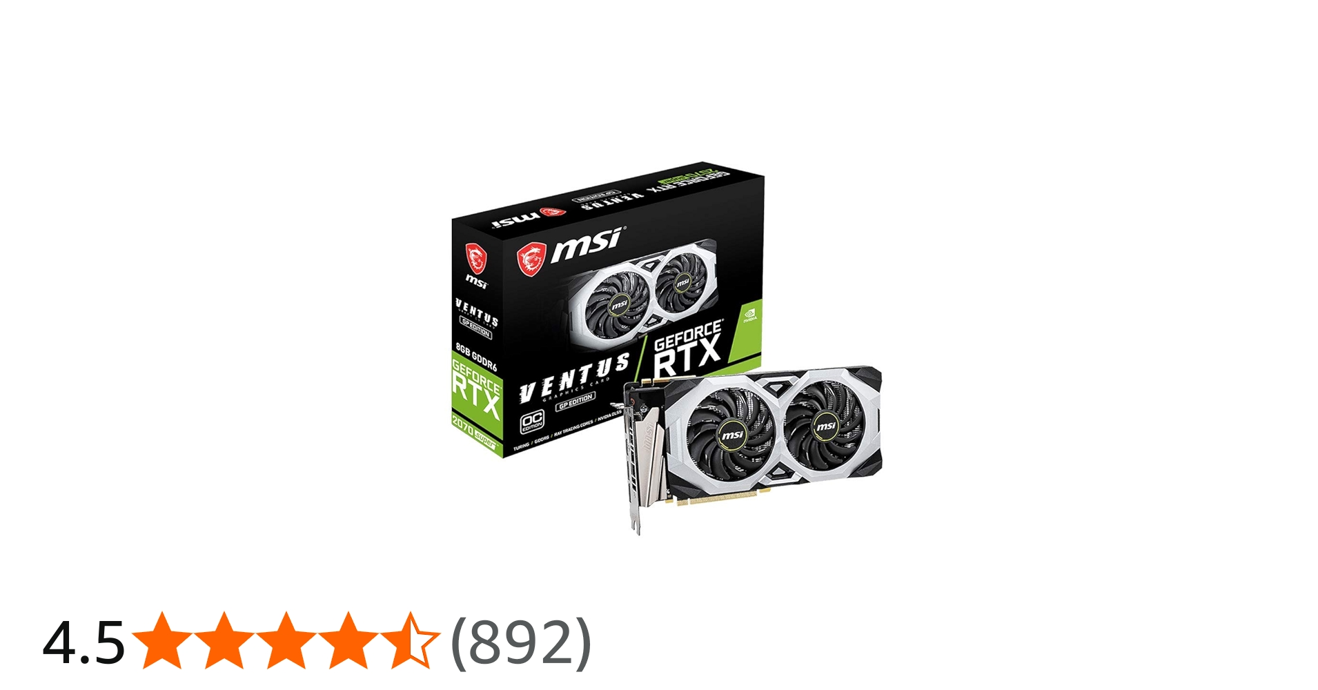 Amazon | MSI GeForce RTX 2070 SUPER VENTUS GP OC グラフィックス