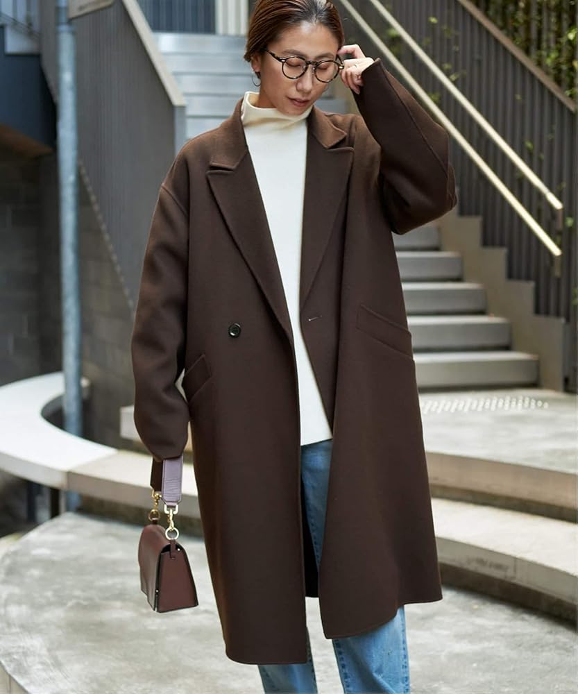 Amazon | [フレームワーク] SUPER160sダブルブレストコート 38