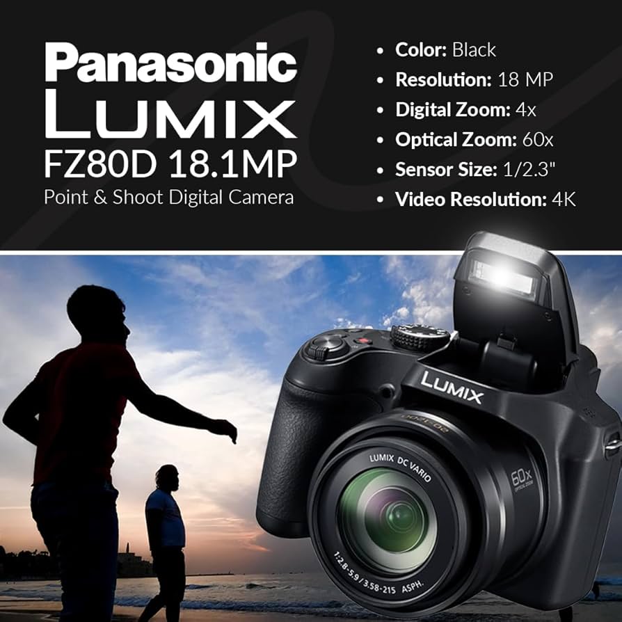 Amazon.com : Panasonic LUMIX FZ80D 18.1MP Point & Shoot Digital