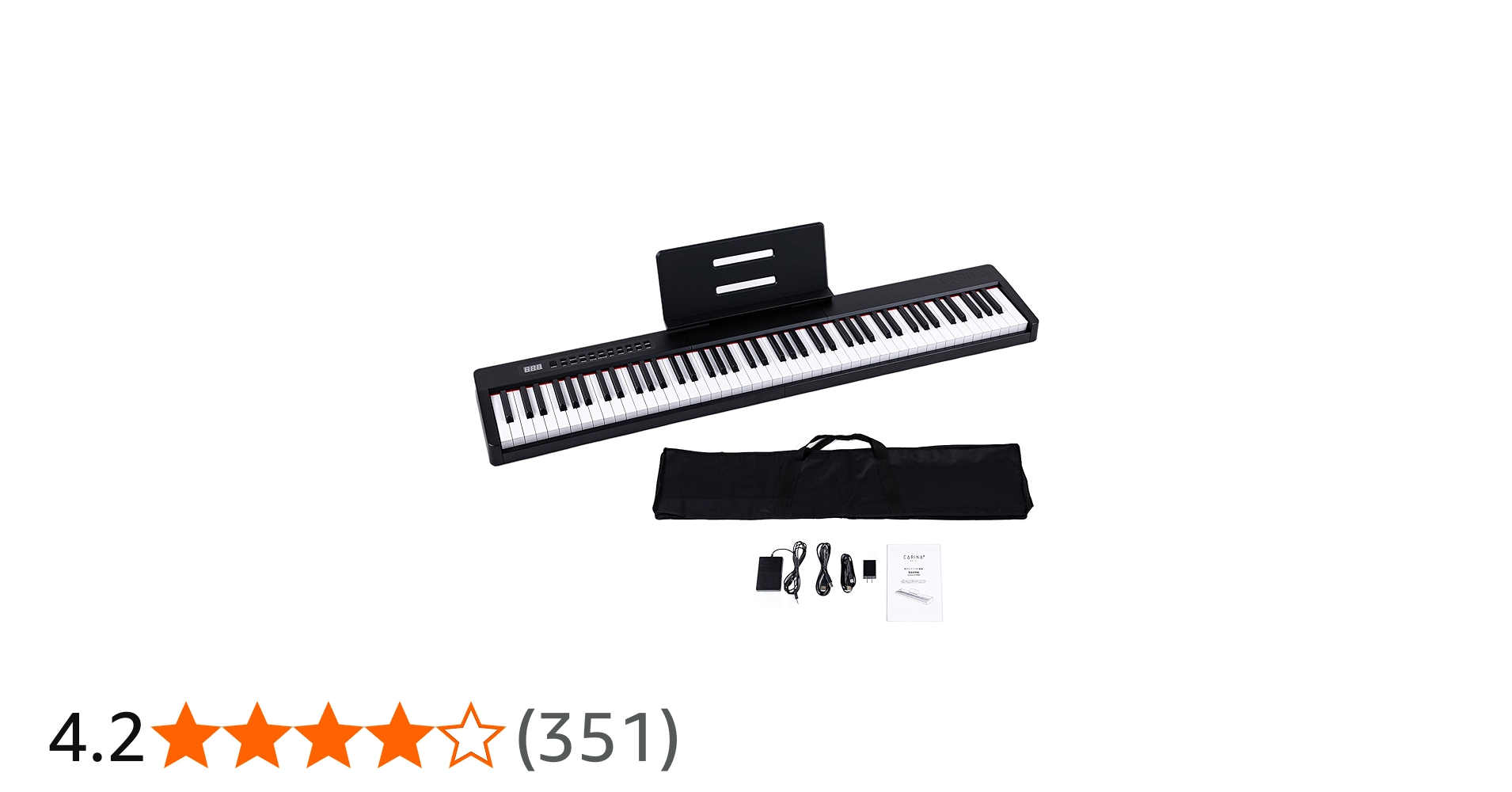 Amazon | Carina 電子ピアノ 88鍵盤 キーボード 軽量スリム 充電式