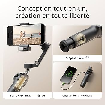 DJI Osmo Mobile 7P pour iPhone, Stabilisateur Nacelle, Android