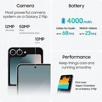 Amazon.com: Samsung Galaxy Z Flip 6 AI Cell Phone, 512GB Unlocked