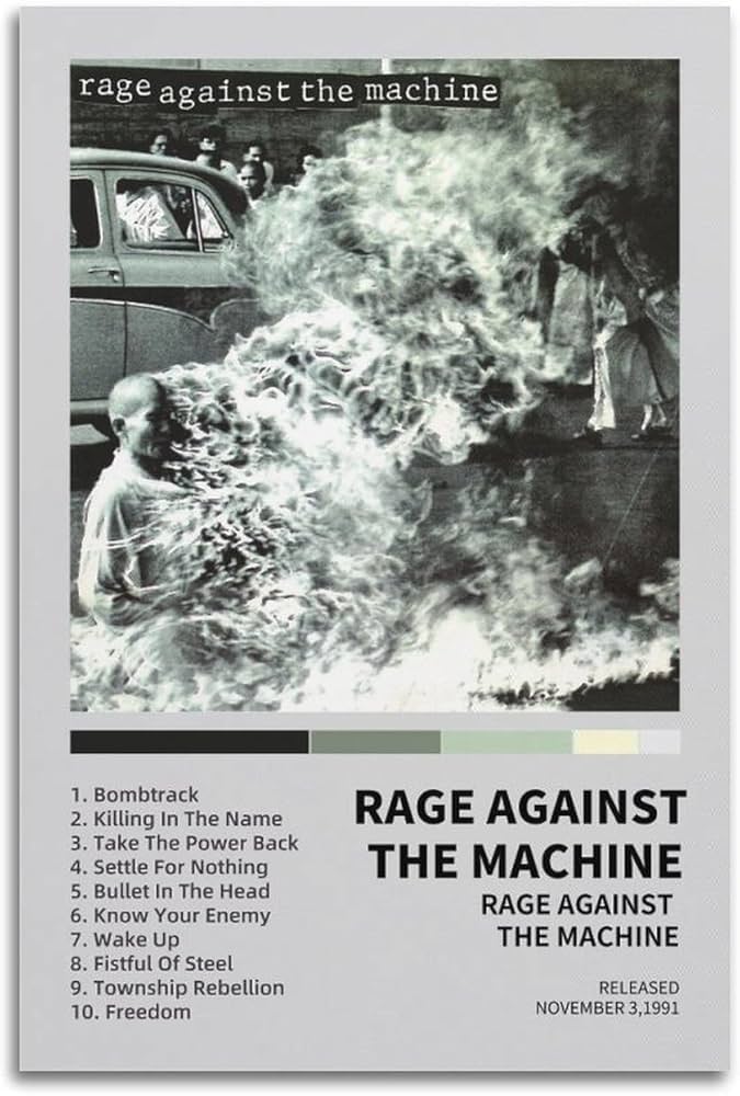 Amazon.com: YNTNDYGV Rage Against The Machine Poster Vintage Music