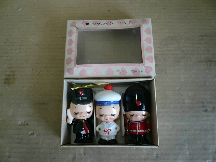 内藤ルネ 赤ちゃん3人組 陶器 オーナメント 箱入り 内藤ルネ 赤ちゃん