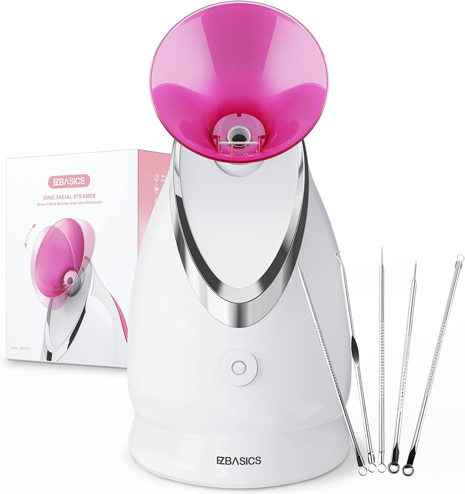 Amazon.com: EZBASICS Facial Steamer Ionic Face Steamer for Home