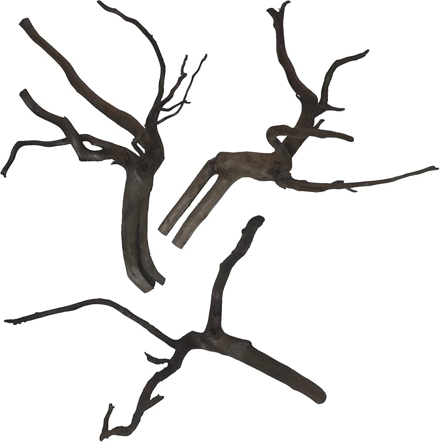 Amazon | 30cm水槽用 流木3本セット（黒色）【AQUASHOP wasabi