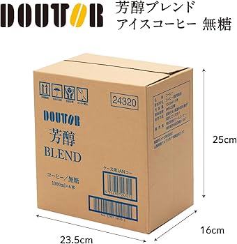 Amazon.co.jp: ドトールコーヒー アイスコーヒー芳醇ブレンド無糖