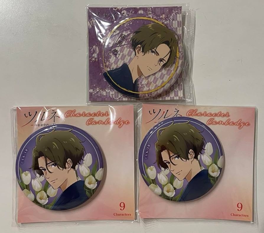 ツルネ キャラクター缶バッジ 藤原愁 ツルネ スクエア缶バッジ藤原愁