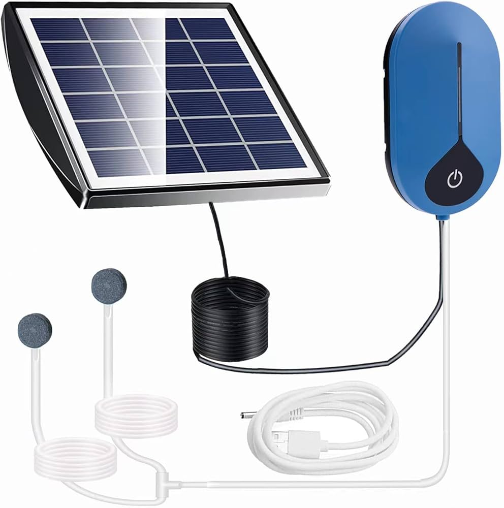 Amazon.co.jp: エアーポンプ ソーラー USB充電/太陽光充電両用 酸素