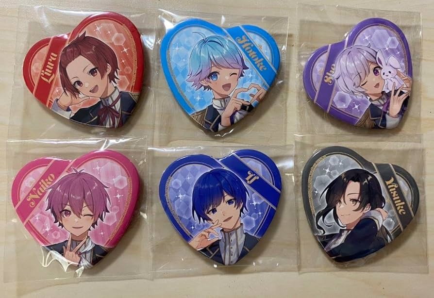 いれいす 悠佑 ファミマ ハート型缶バッチ 第2弾 等身
