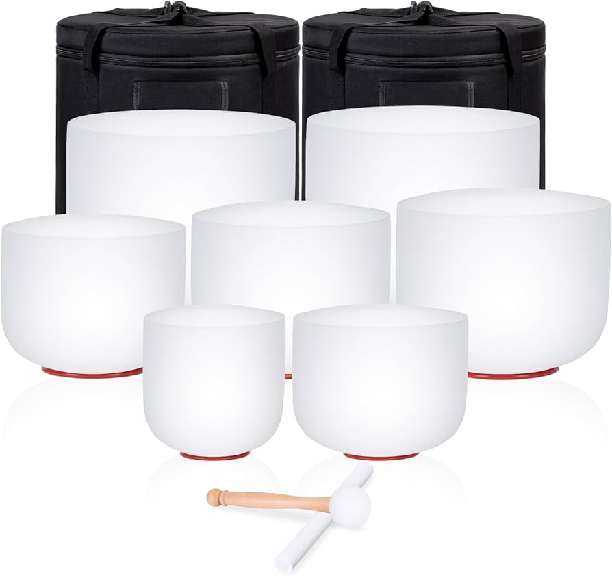 Amazon.com: Sevenbowls 432HZ 6-12 Inch Set Of 7 PCS Frosted Chakra