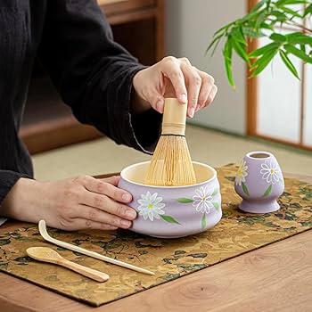 Amazon | 百本立 茶道具セット 抹茶泡立て器セット - 茶筅立て 茶杓 茶