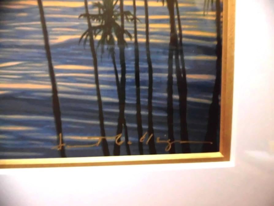 絵画デイビッド・ガエーゴスヒロベイガーデンシルクスクリーン海