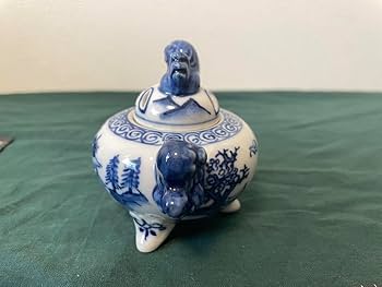 Amazon｜高橋道八 染付獅子香炉 京焼 清水焼 香道具 茶道具 香炉 陶芸