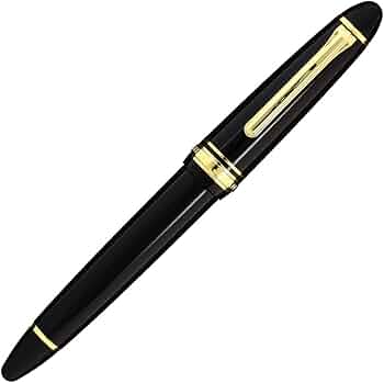 Amazon | Sailor 1911 Large Black Gold Trim 21K Gold Medium Point