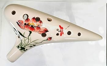 Amazon | オカリナ ocarina 陶器製12穴 中国陶笛（土笛）荷花