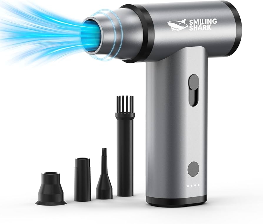 超強力電動エアダスター USB充電式 多機能ノズル付き エアダスター 超強力