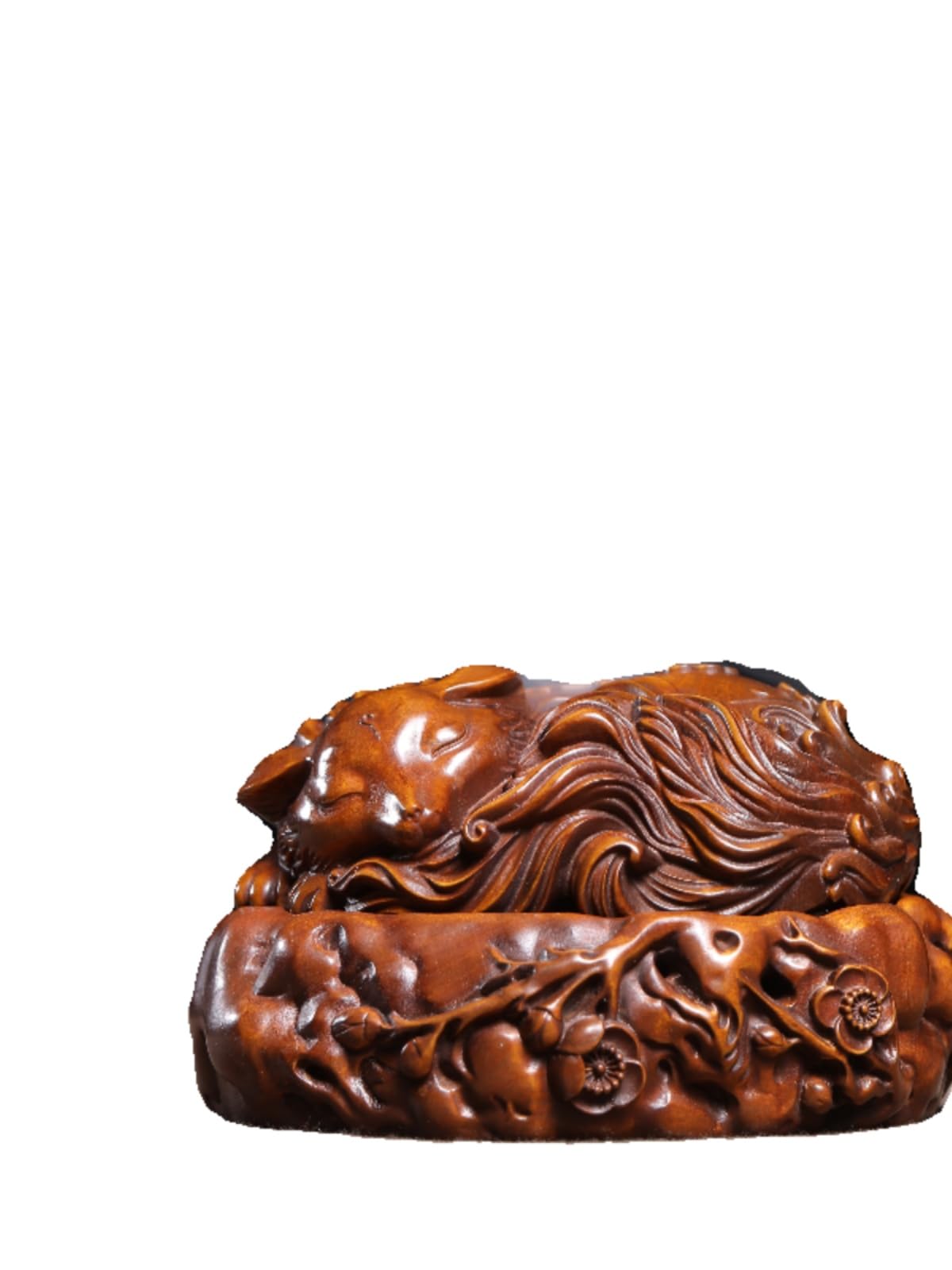 銅製 梅花狐香炉 吉祥九尾狐 茶室禅意薫香炉 装飾品 工芸