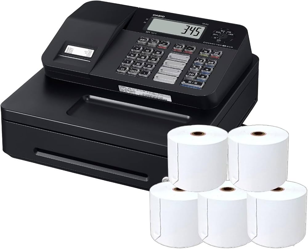 Amazon | CASIO 電子レジスター 4部門 1シート Bluetooth対応 SR-G3-BK