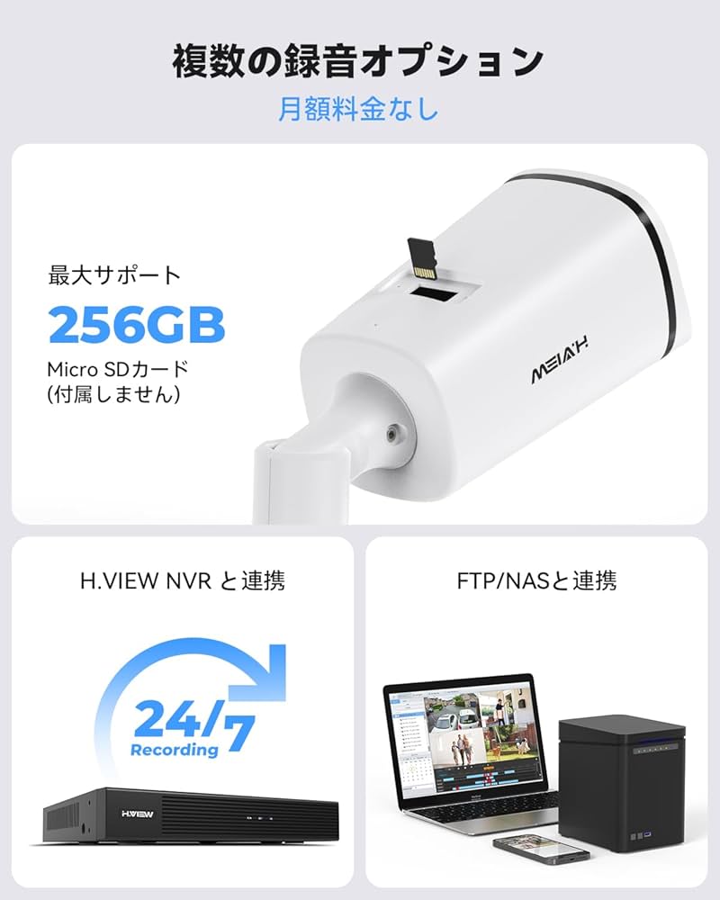 H.View 防犯カメラ 4K 800万画素 フルカラー HV-800G2A5 Amazon.co.jp