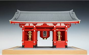 Amazon.co.jp: ウッディジョー 1/50 雷門 塗装タイプ 木製模型 組立