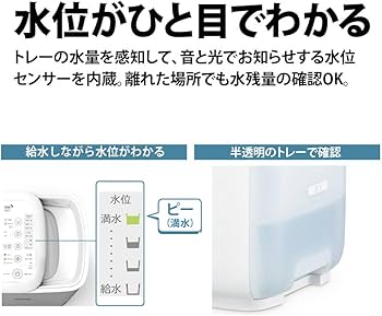 Amazon | シャープ 加湿器 ハイブリッド HV-R55-W ホワイト 容量4L