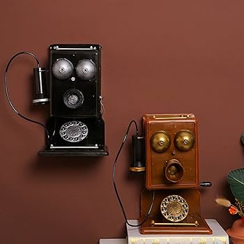 Amazon.co.jp: アンティーク電話コード付き固定電話-レトロなデザイン
