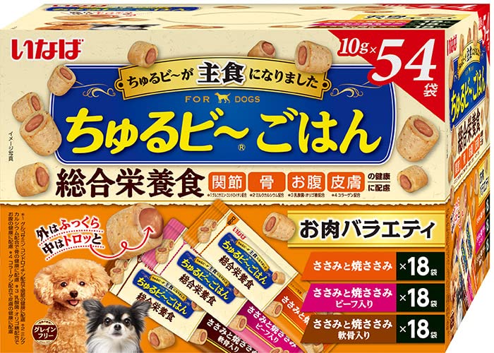 Amazon.co.jp: いなば ちゅるビ~ごはん お肉バラエティ 10g×54袋 犬用