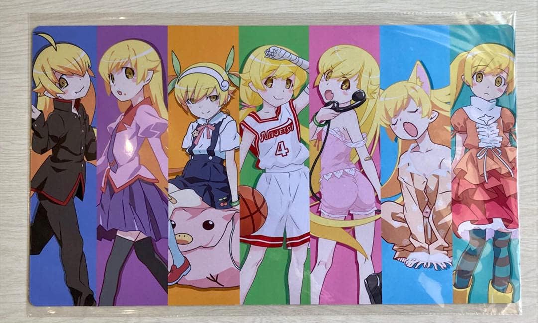 化物語 忍野忍 八九寺真宵 ラバーマット プレイマット 化物語 忍野忍