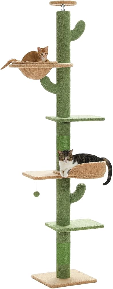 Amazon | PETEPELA(ぺテぺラ) キャットタワー 突っ張り スリム 極太