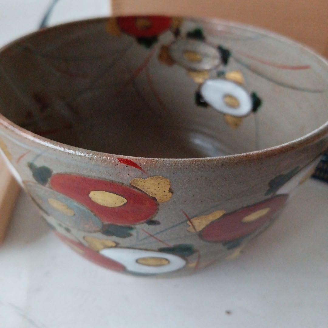 茶道具】黒織部茶入 瑞光窯 佐々木八十二（造）共箱 仕覆（万葉華紋