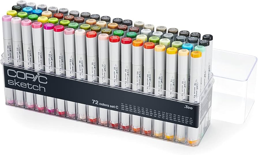 Amazon.co.jp: Too コピック スケッチ 72色 Cセット : 文房具