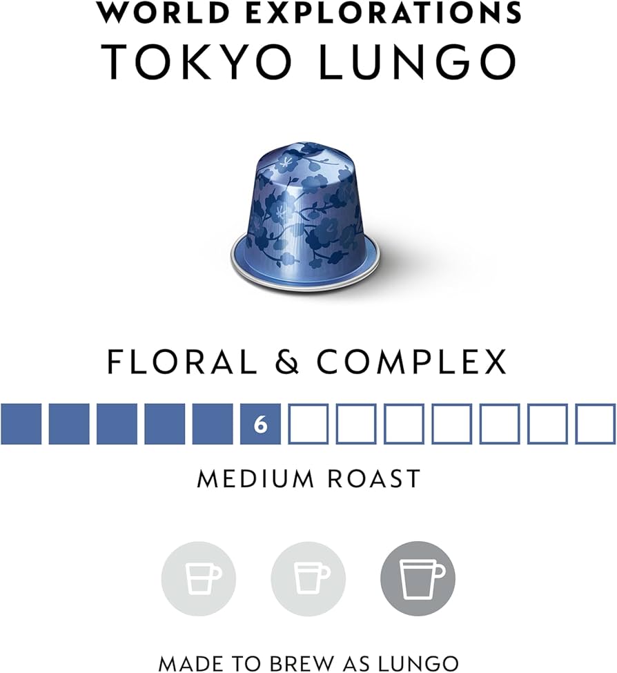 Amazon.com: Nespresso Capsules Original, Tokyo Lungo, Medium Roast