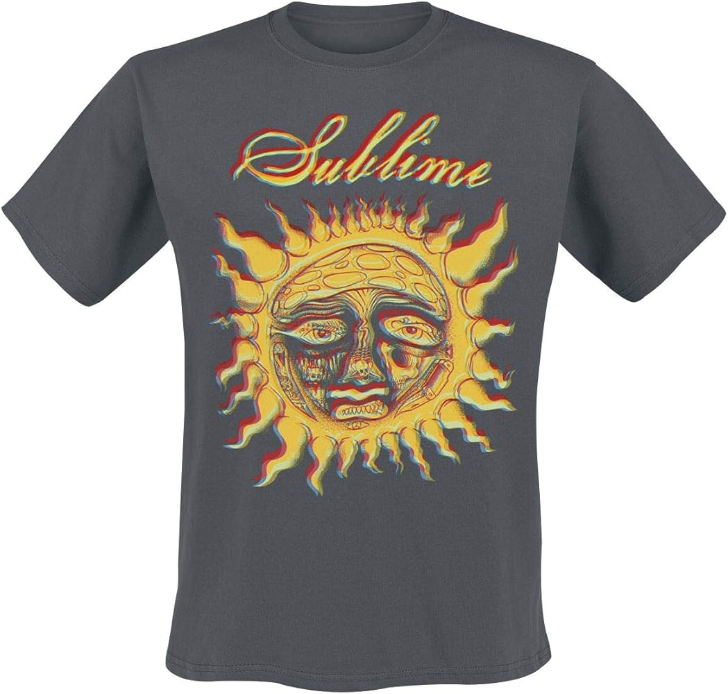 Amazon.com: Sublime T Shirt Yellow Sun Band Logo Official Mens