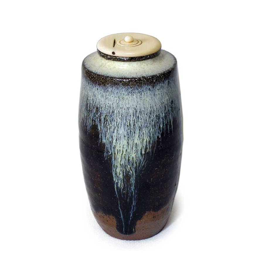 1454 唐津焼 古唐津堂 内山仙鶴 茶入 1454 唐津焼 古唐津堂 内山仙鶴