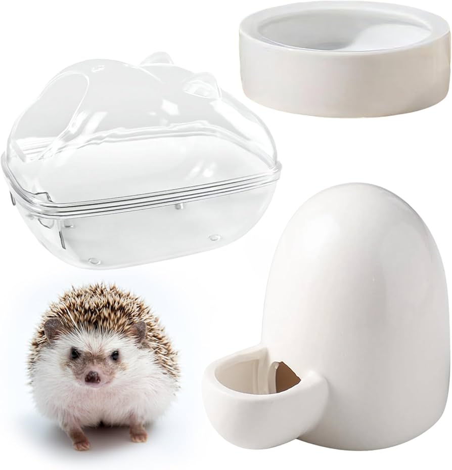 Amazon | heizi ハリネズミ 針鼠 エサ皿 給水 トイレ 飼育 3点セット