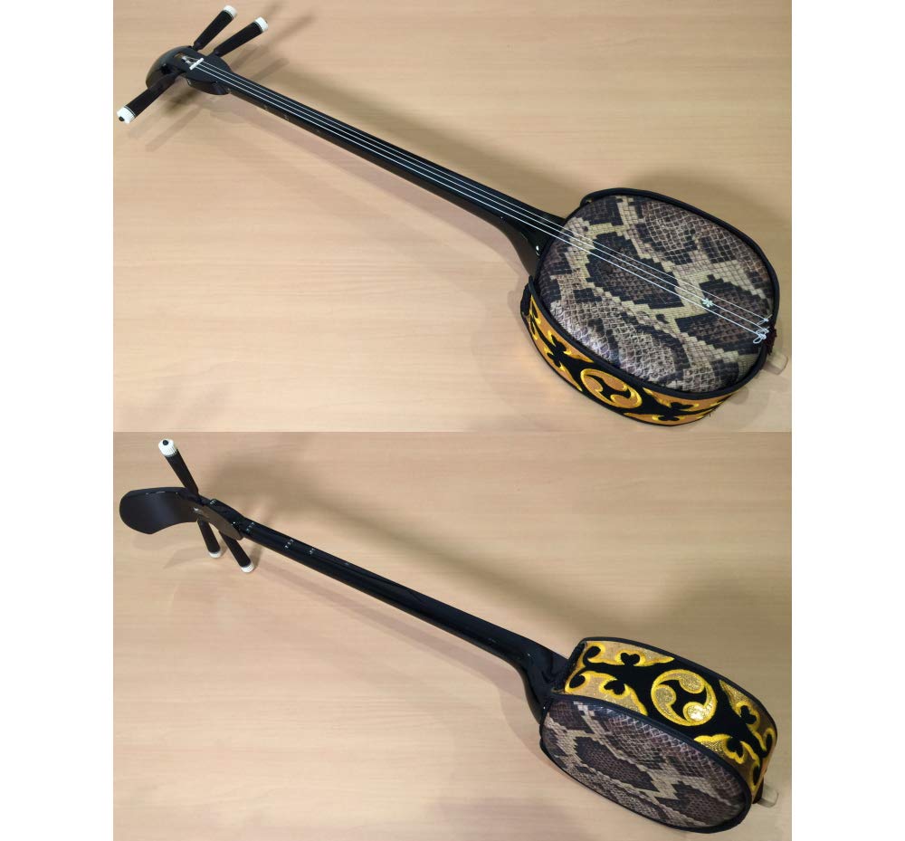 良品】沖縄三線 工四合 人工皮 三味線 概ねきれい 沖縄三線 入門用