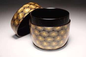 茶道具 輪島塗 前志芸男作 沈金桐紋様 棗 共布共箱 M 8632 茶道具