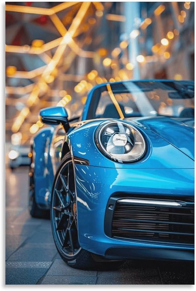 Amazon.co.jp: ポルシェ911車ポスター (6) 印刷 壁アート 油彩画