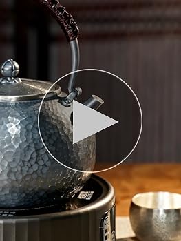 純銀製 四方湯沸 玉摘 銀瓶 煎茶道具 純銀製 四方湯沸