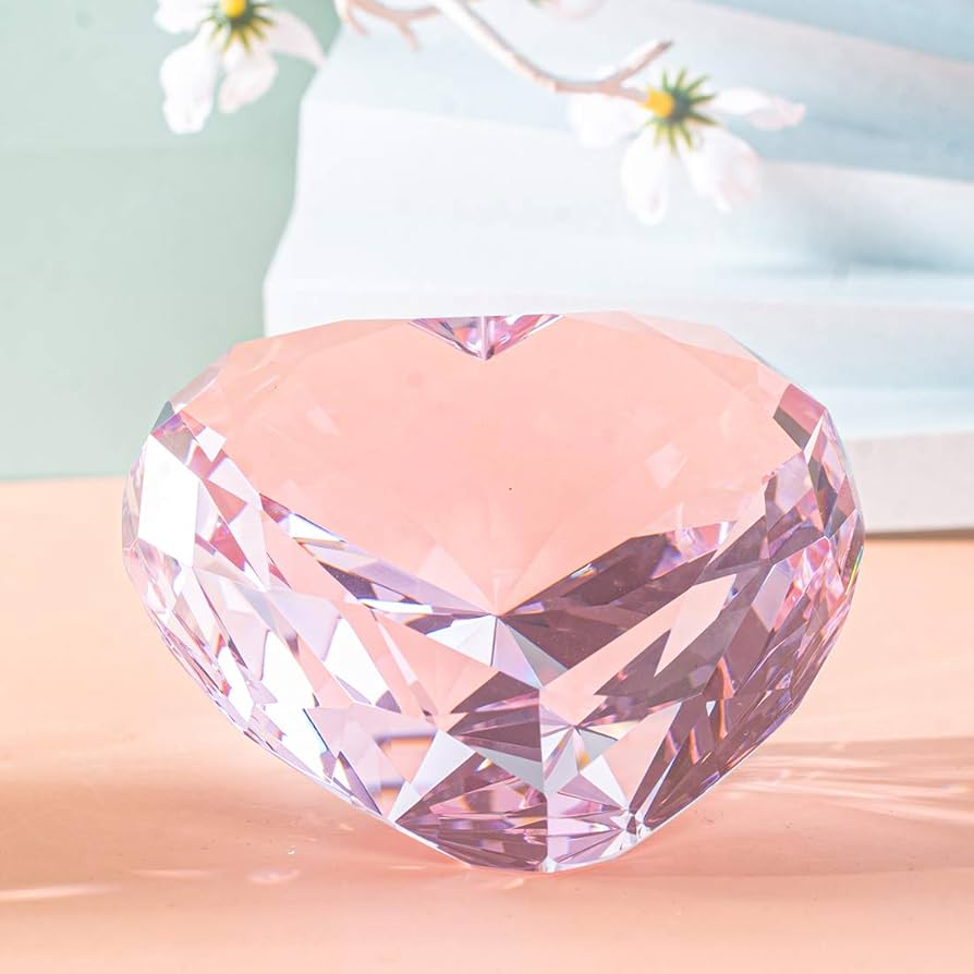 Amazon.co.jp: 多色透明 ハート型水晶 ダイヤモンド 90mm ペーパー