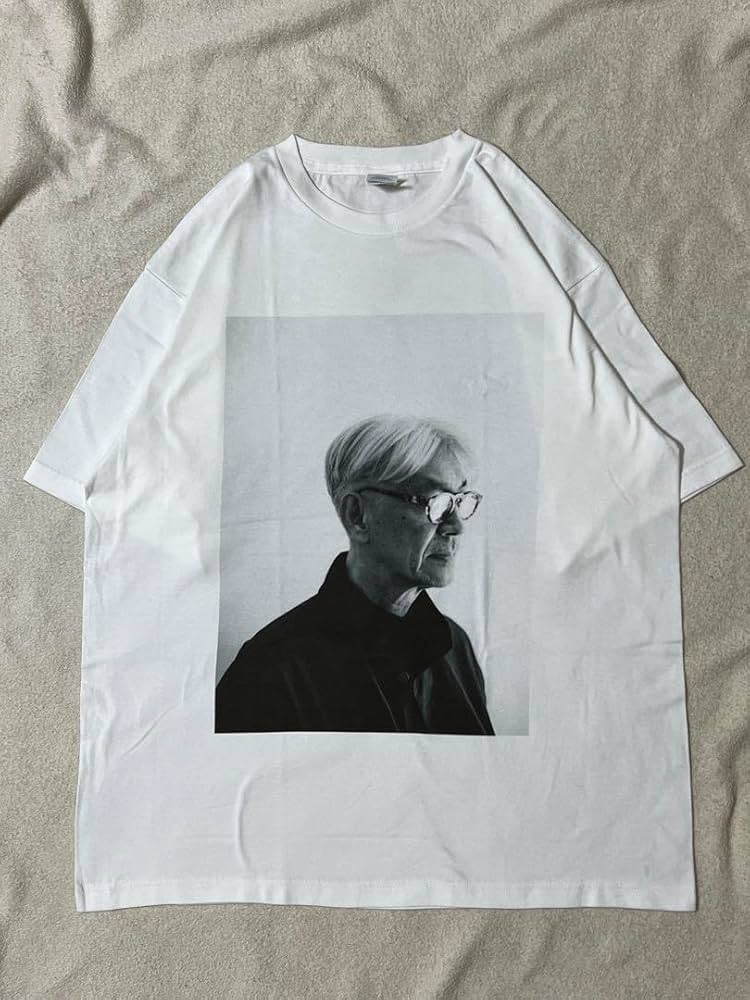 Amazon.co.jp: 坂本龍一サイズL フォトプリントTシャツ YMO 坂本龍一