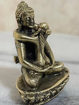 Amazon.co.jp: チベット密教 仏教 シャクティ 歓喜仏 ヤブユム像 秘仏