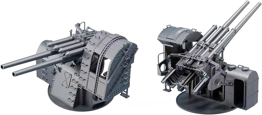 Amazon | バンカースタジオ 1/700 日本海軍 八九式 十二糎七 連装高角