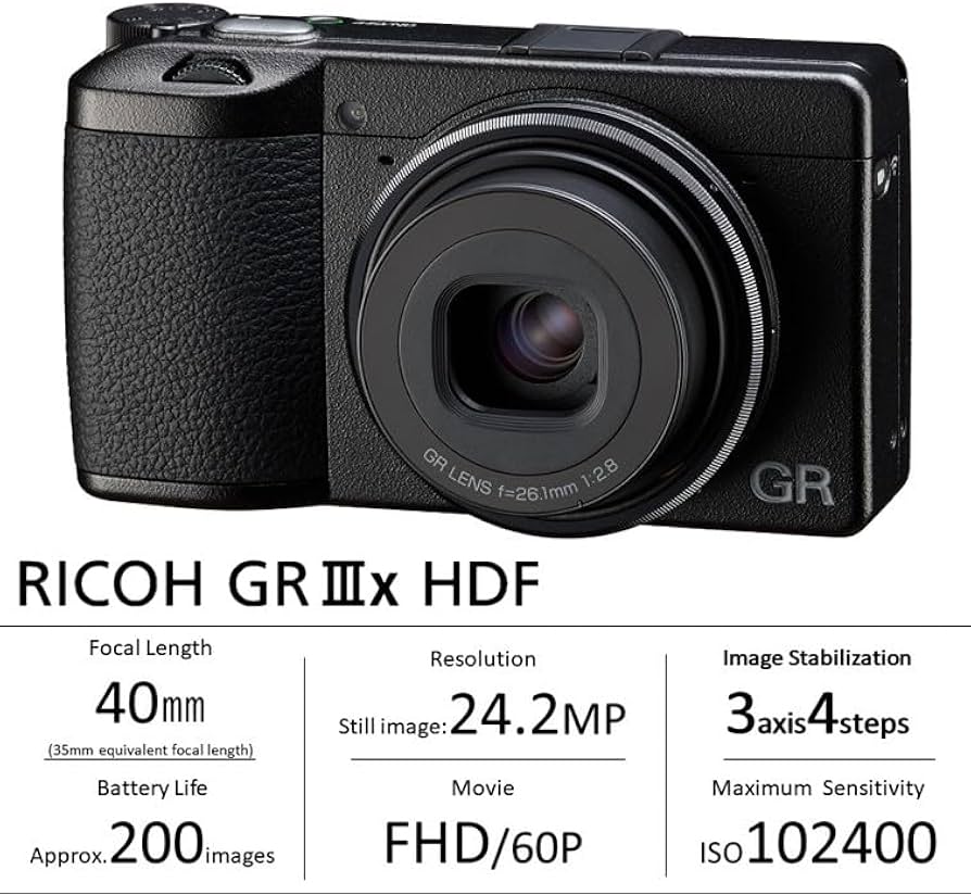 Amazon.com : RICOH GR IIIx HDF, Expansion Model of The existing GR