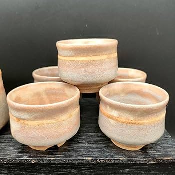 1504 萩焼 酒器セット 徳利2 猪口5 未使用 1504 萩焼 酒