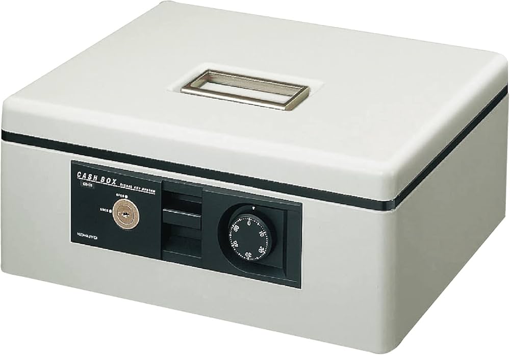 Amazon | コクヨ(KOKUYO) 手提げ金庫 ダイヤル付 A4 グレー CB-11M