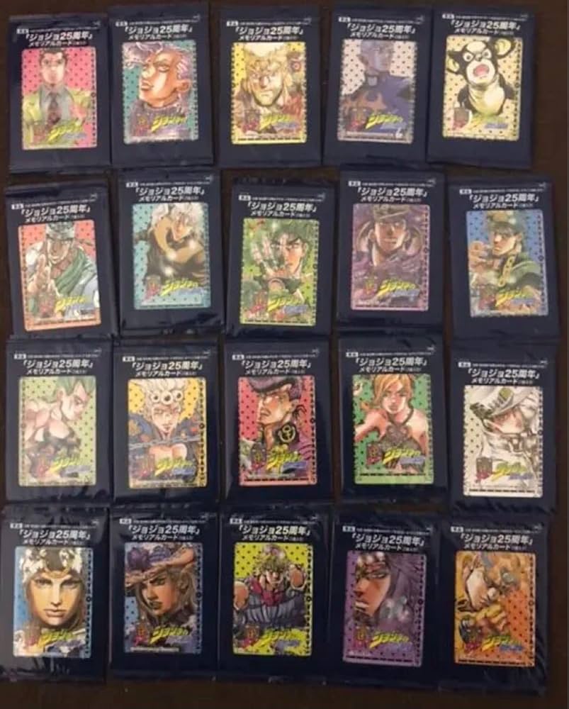 ジョジョの奇妙な冒険25周年メモリアルカード42種フルセット&カード